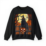 Halloween Black Cat Unisex Heavy Blend™ Crewneck Sweatshirt