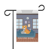 Cat and Dog Garden Banner - Welcome Home!