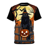 Unisex Halloween Witches Cat Cut & Sew Tee (AOP)